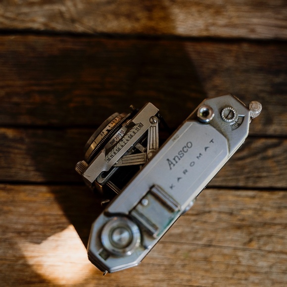 Ansco Karomat folding rangefinder 1950s 35mm film camera - Picture 2 of 9